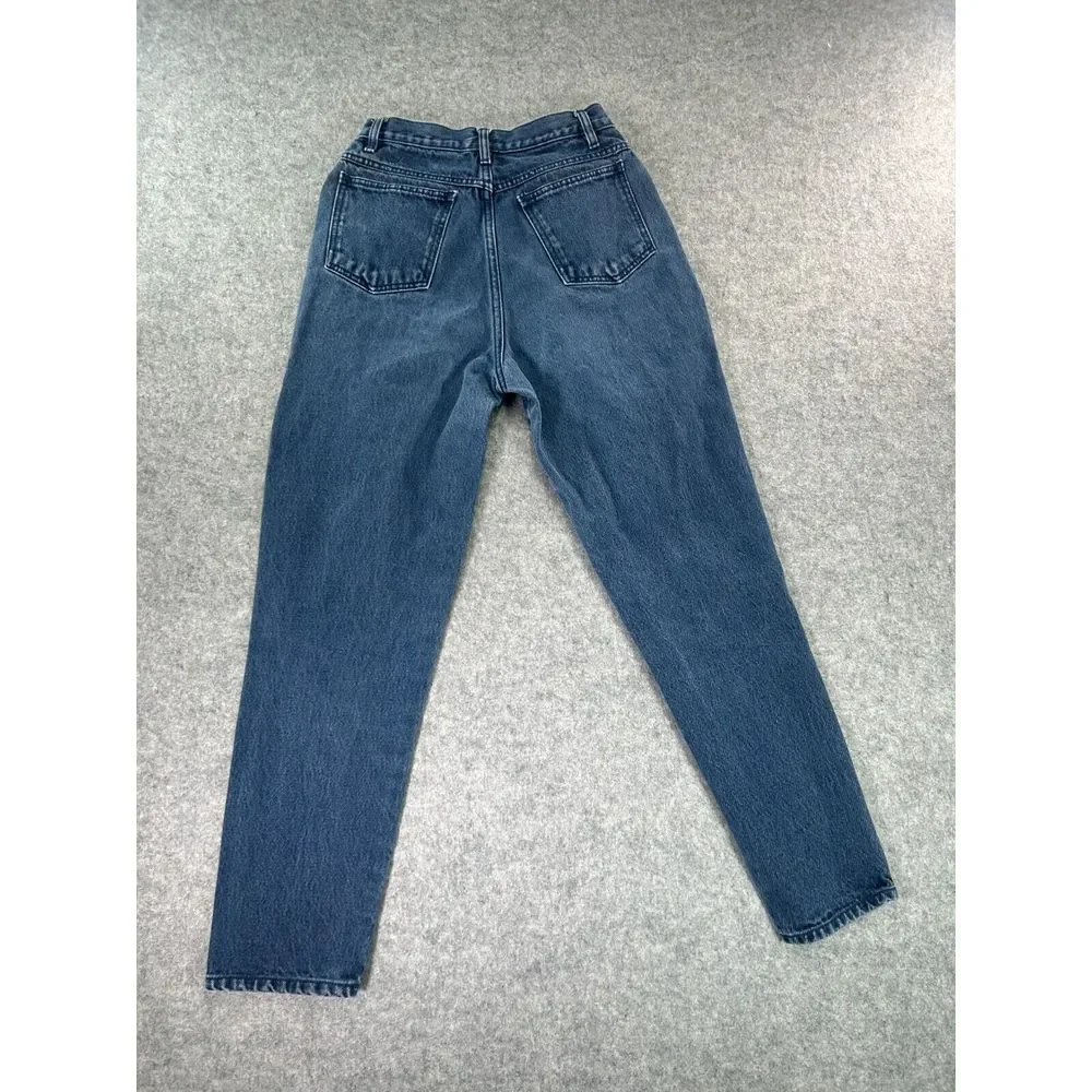 Rio By Stephen Mardon Jeans Womens 11 Blue Dark Wash Denim High Rise Tapered Mom